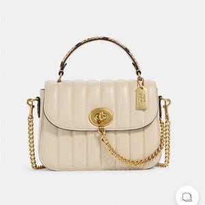 Coach X Jennifer Lopez Marlie Top Handle Satchel With Linear Quilting